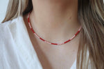 Lively- Necklace: Strawberry / Silver Stainless Steel / Adult Necklace 40-45cm