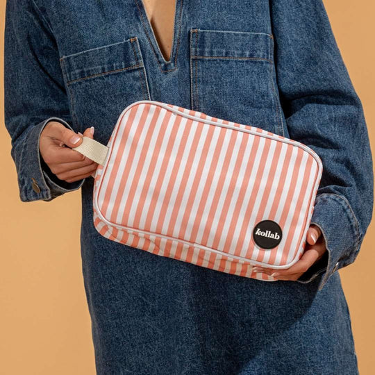 Travel Bag Coral Stripe