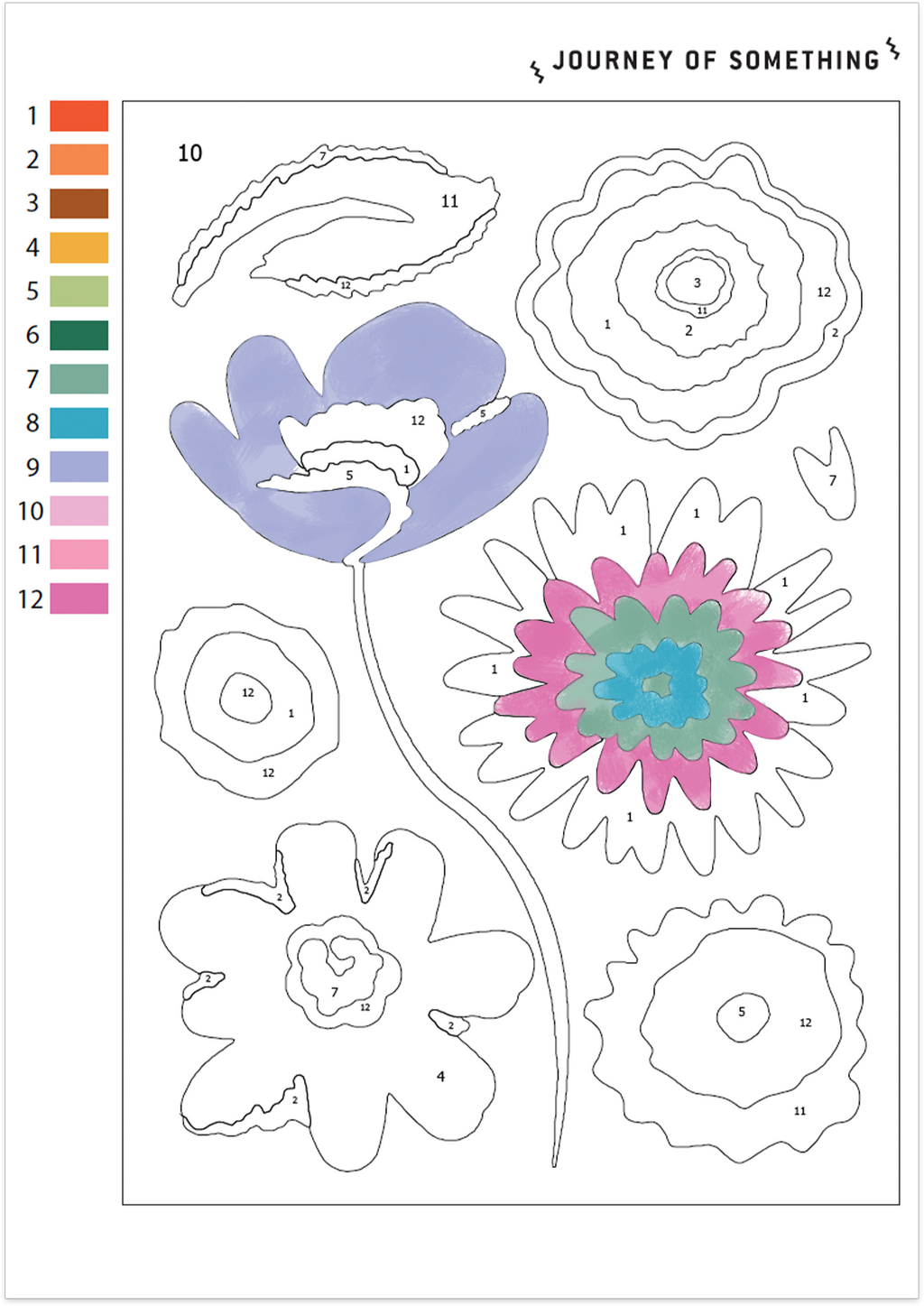 Into the Petals Paint by Numbers (Pack of 3)