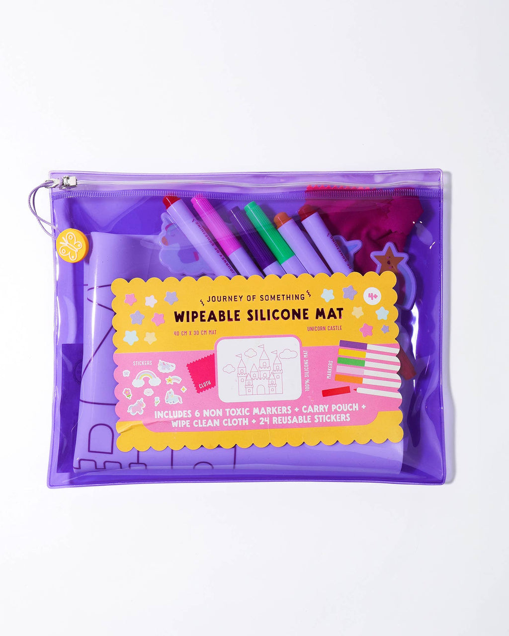 Wipeable Silicone Colouring Mat | Unicorn Castle
