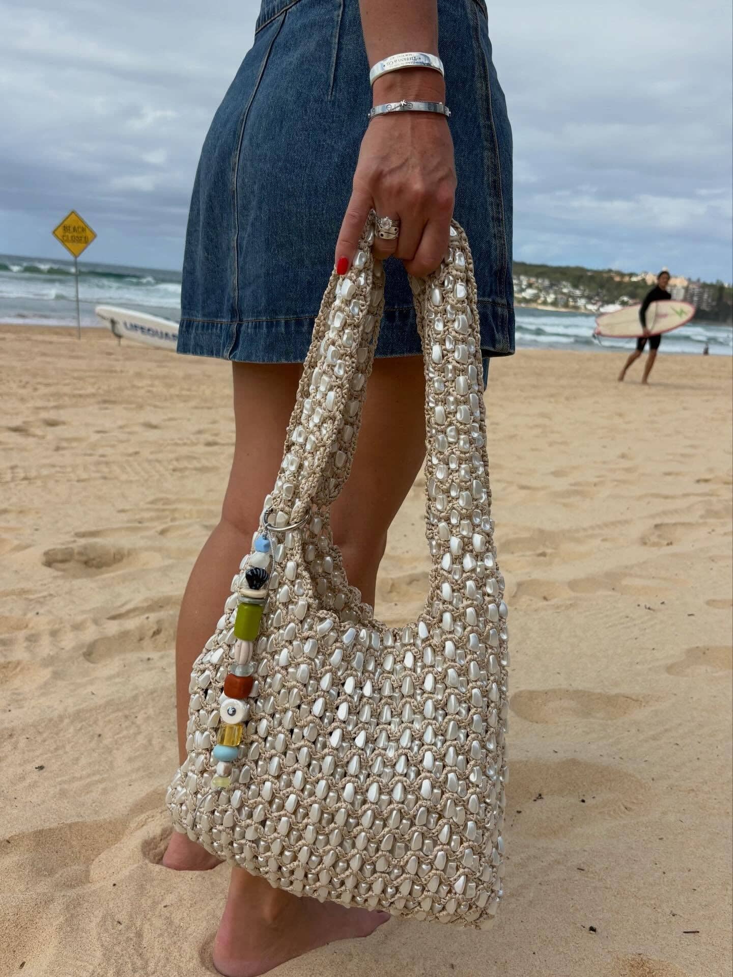 Sirena Pearl Beaded Bag