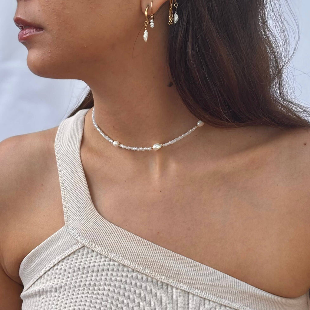 Exhale Necklace | Pearly White | Adults