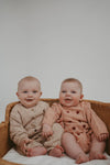 Cotton Pointelle Knit Romper | Sherbet Tulip: 6-12M