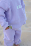 Mini Waves Crew Jumper: Lilac