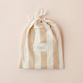 Coffee Stripe Organic Fitted Bassinet Sheet/Change Pad Cover