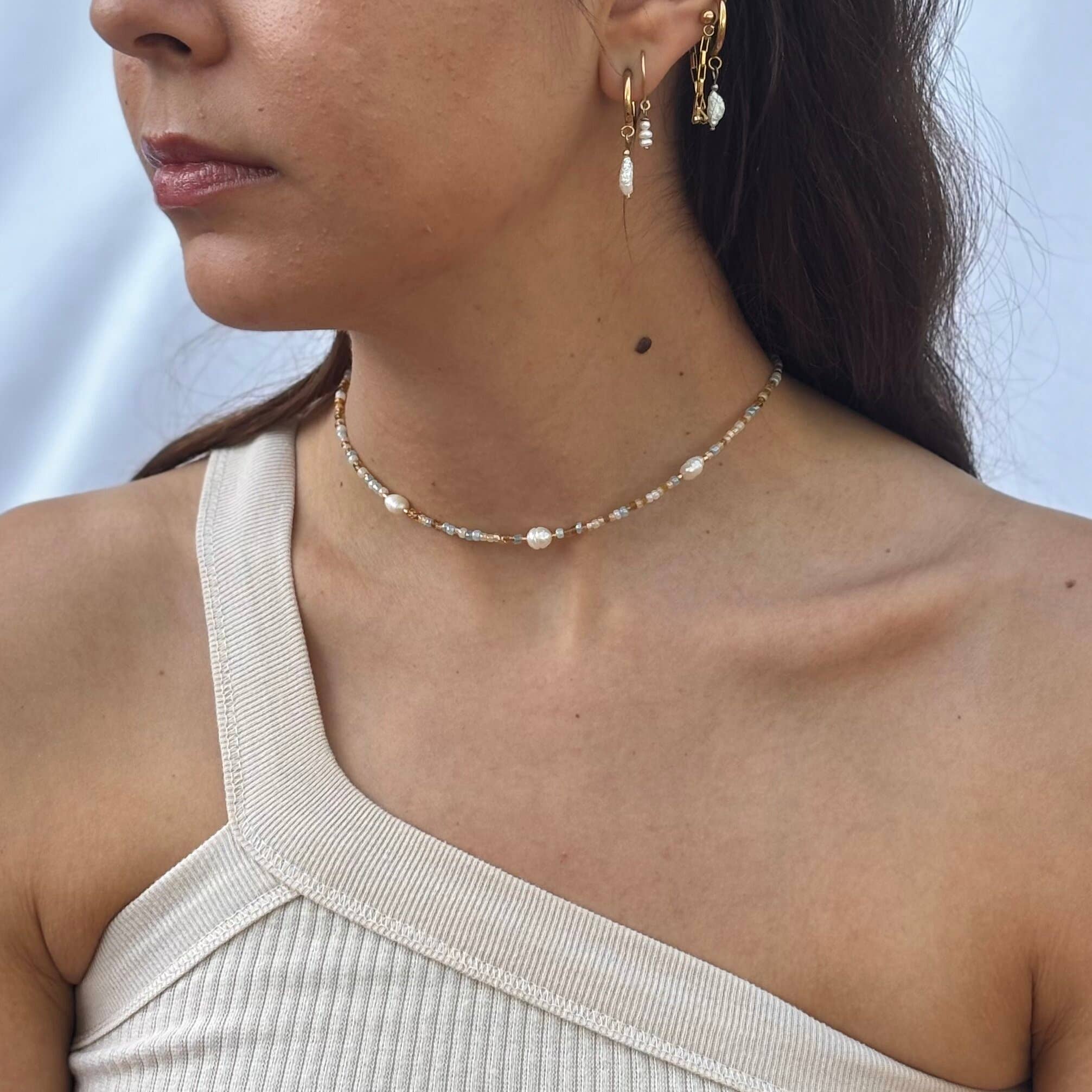 Exhale Necklace | Pebbly Beach Blue | Adults