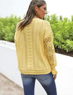 J'ADORE KNIT CROCHET SWEATER - YELLOW