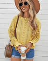 J'ADORE KNIT CROCHET SWEATER - YELLOW