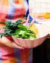 Pink Stripe Salad Bowl