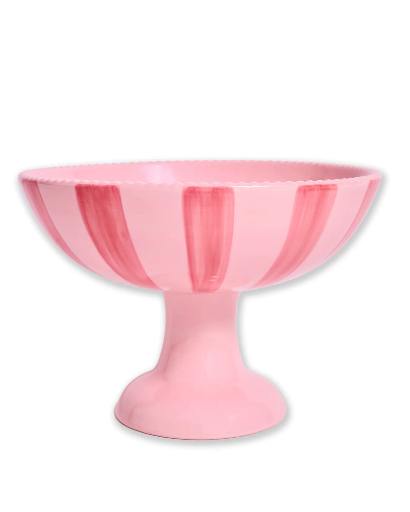 Pink Stripe Fruit Bowl