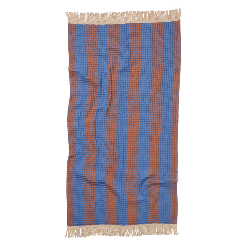 Zelia Waffle Bath Towel | Blue Jay