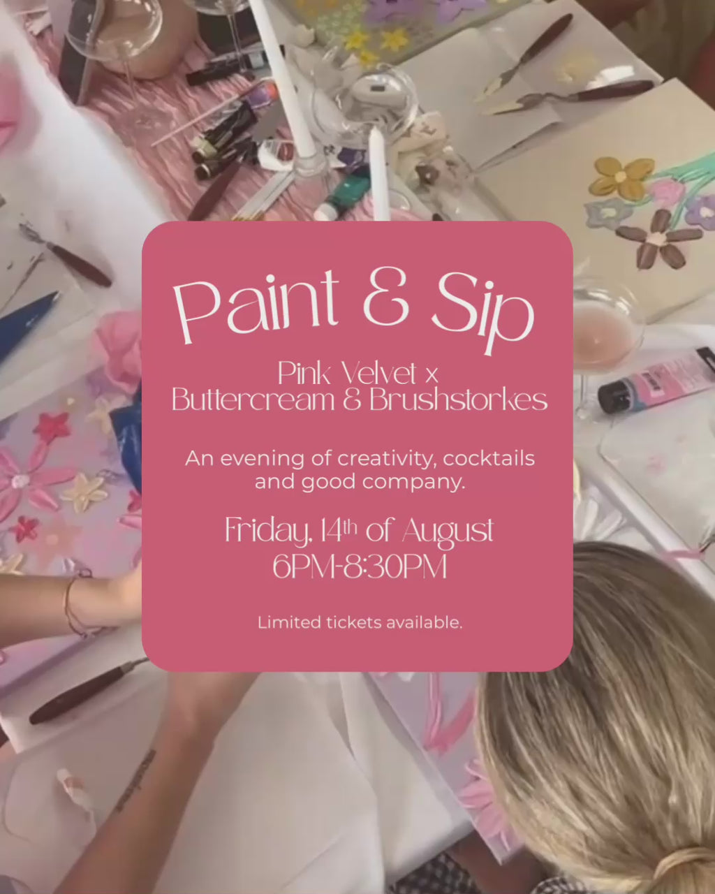 PV X Buttercream & Brushstrokes Paint & Sip