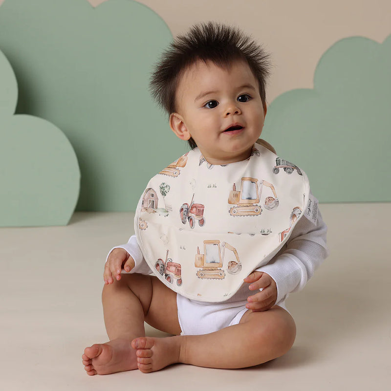 Diggers & Tractors Snuggle Bib