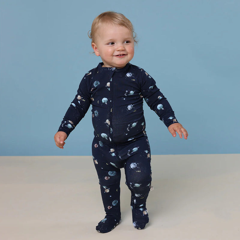 Milky Way Organic Snuggle Sleepsuit Zip Footie
