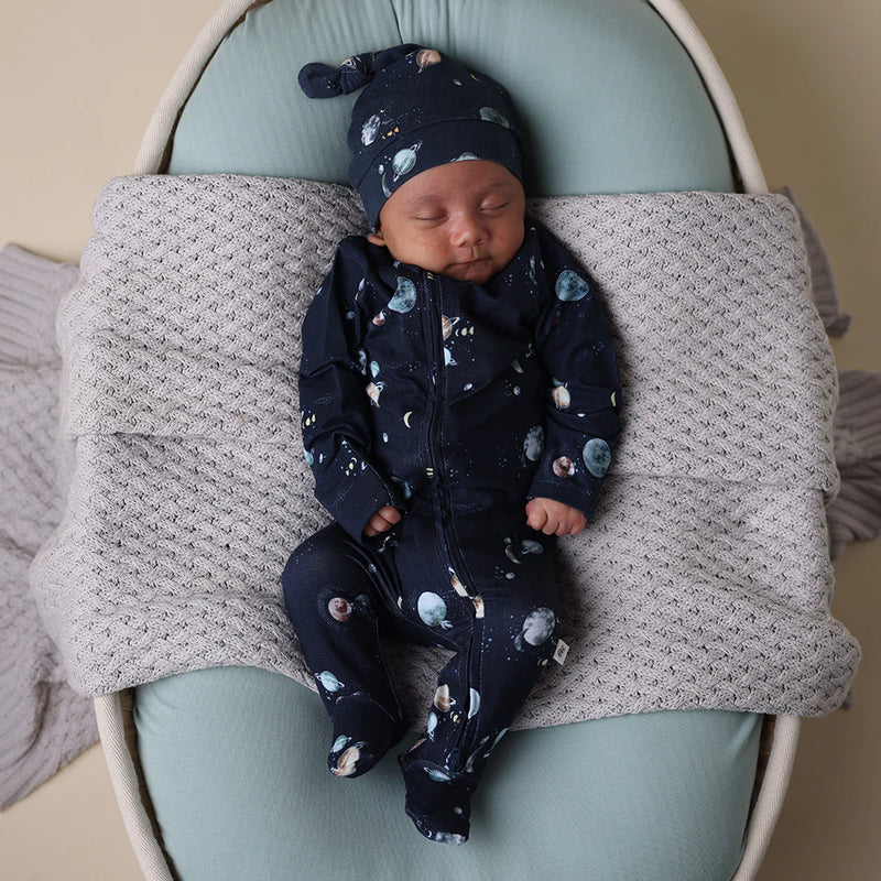 Milky Way Organic Snuggle Sleepsuit Zip Footie