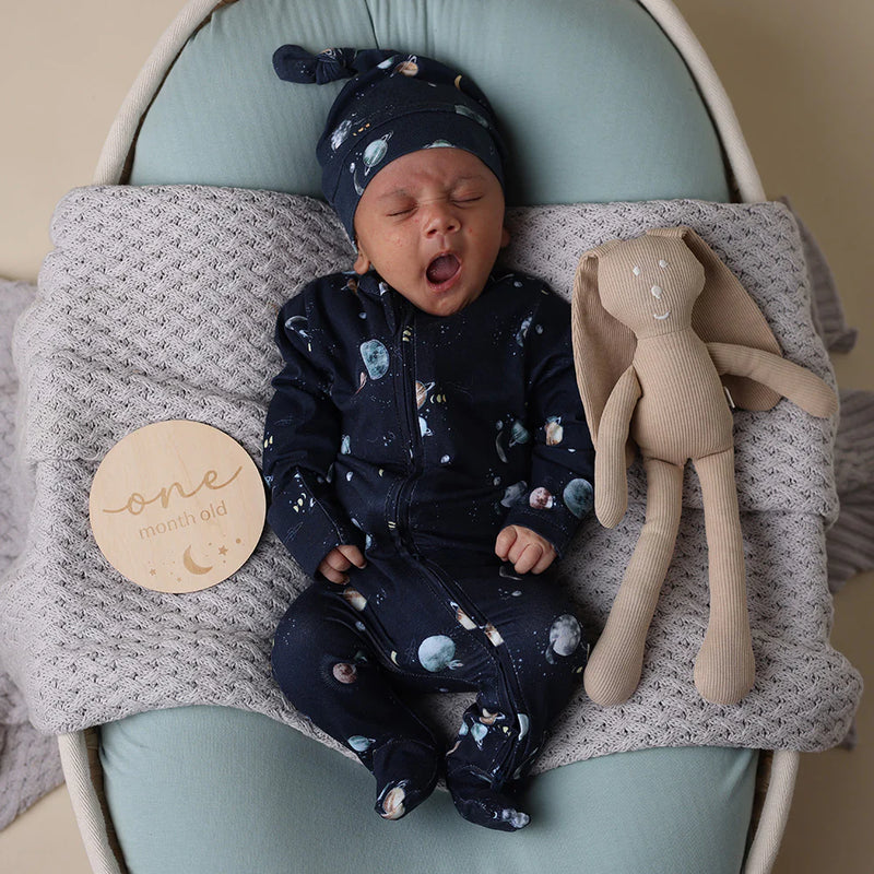Milky Way Organic Snuggle Sleepsuit Zip Footie