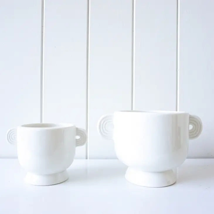 White Pot Planter