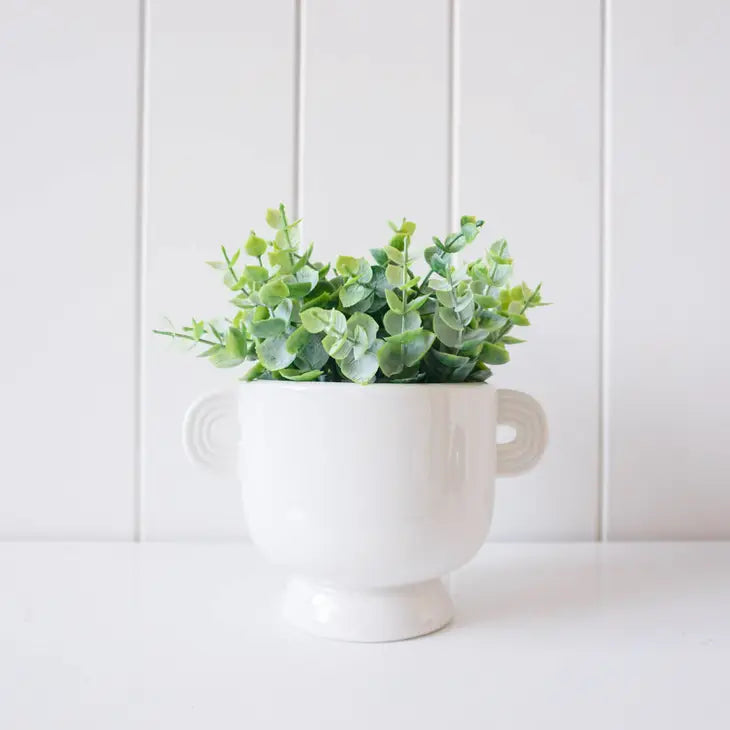 White Pot Planter