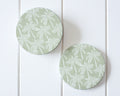 Ceramic Coaster - Banana Palm Solo Mustard - Set 4