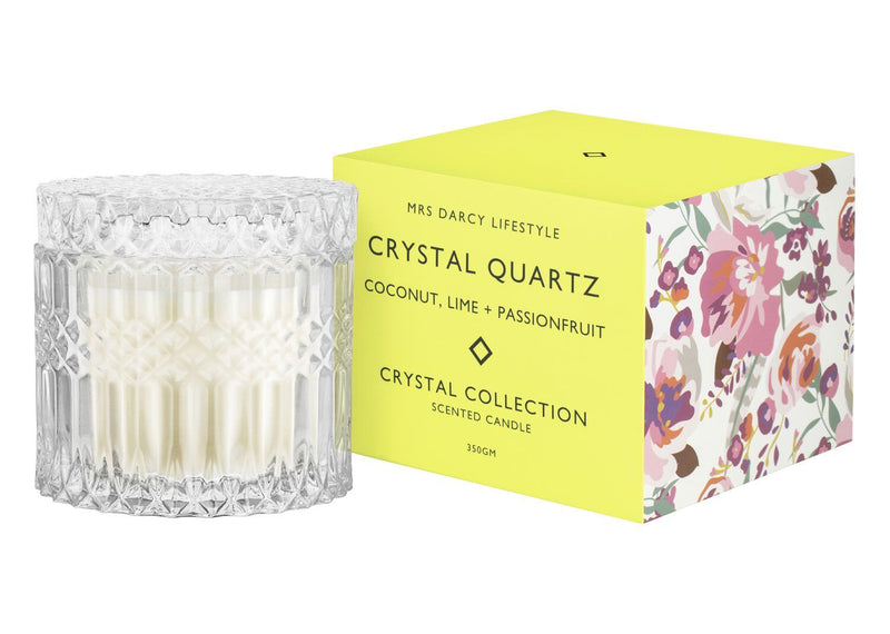 Crystal Quartz Candle  - Coconut, Lime + Passionfruit